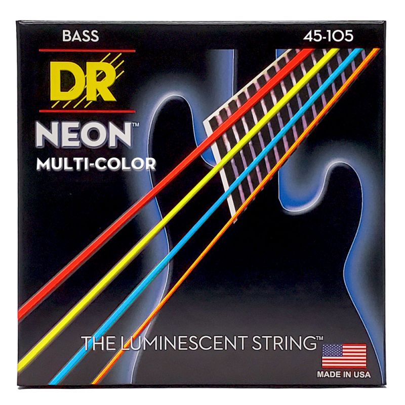 Набор струн DR Strings NEON Multi-Color Bass - Medium (45-105)